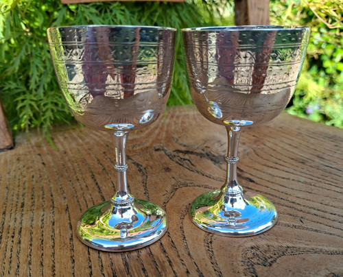 Vintage pair silver plate - pair,