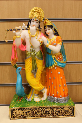 Resin radha krishna statue - resin,