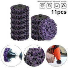 11X 50mm Poly Strip Disc Wheel Paint Rust Removal Clean For Angle Grinder NEW
