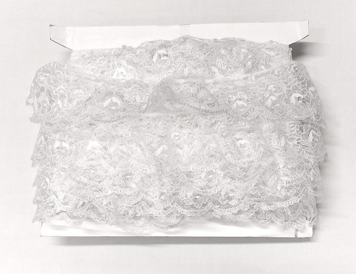 Lace iridescent gathered shiny - gathered,