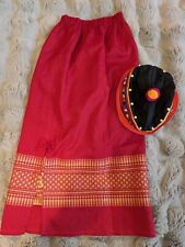 Girls Thai Handmade  Skirt Age 8 To 9 And Hat ? from Thailand excellent cond