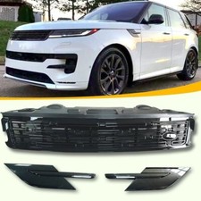 3pc Black Front Grille Side