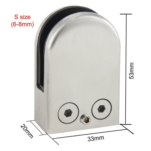 12x glass clamp stainless - glass,