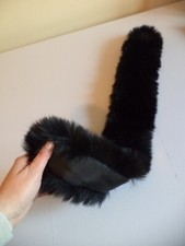 Faux Fur Collar Scarf Stole Wrap Scarves Shawl Women Ladies Winter Warm black