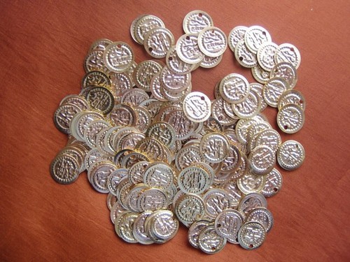 400 gold real brass coins - 400,