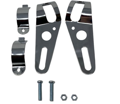 Chrome headlight brackets - chrome,