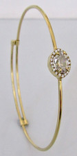 Gold Diamond Bracelet - 18ct Gold Multi Cut Diamond Cluster Expanding Bracelet
