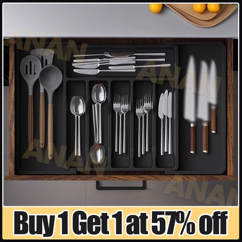 Extendable cutlery tray drawer - extendable,