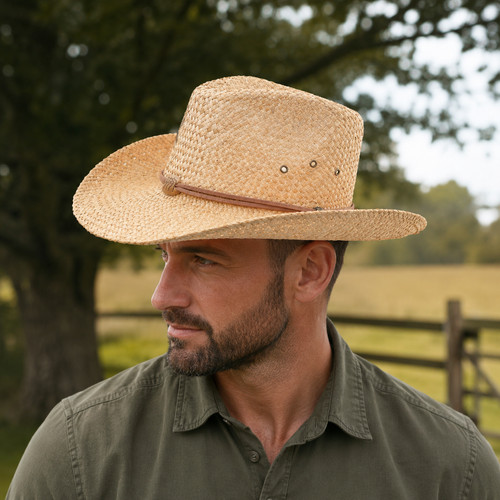 Cowboy straw hat mens - cowboy, ladies