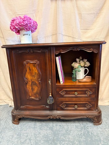 Vintage carved mahogany french - mahogany,