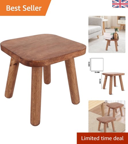 Minimalist brown wooden stool - brown,