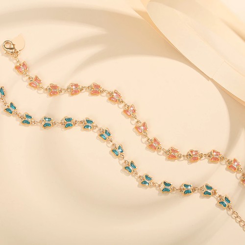 Bow bead pearl anklet - pearl,