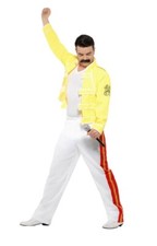 Freddie Mercury Full Sleeve T-Shirt 1980s Fancy Dress Costume Size Medium