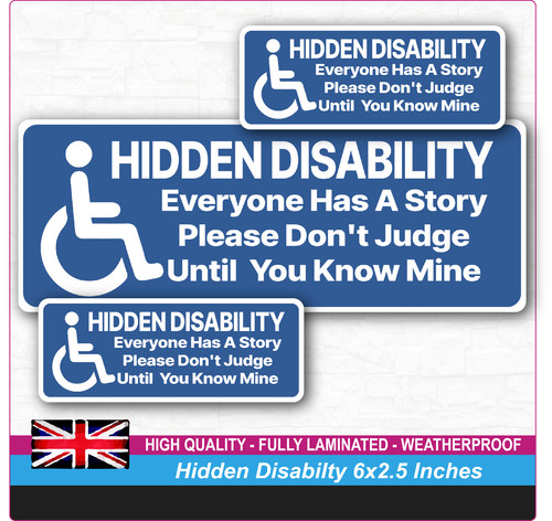 Hidden disability sticker - hidden,