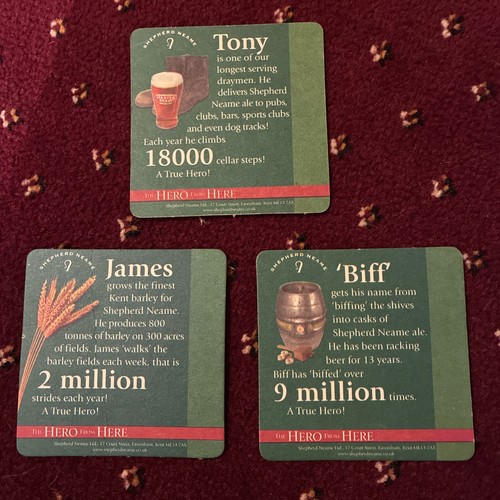 Shepherd neame beer mats - shepherd,