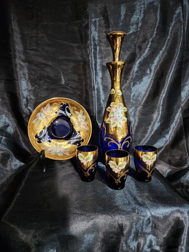 Vtg czech bohemian cobalt - cobalt, blue