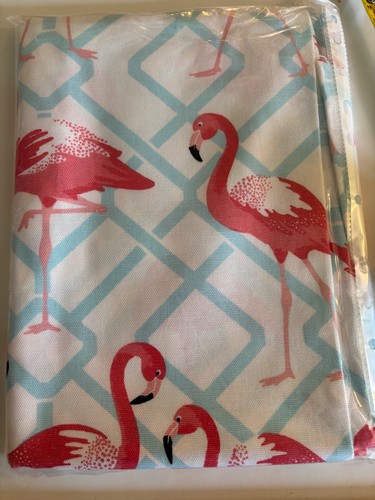 Fabric pink flamingos 100 - fabric-,
