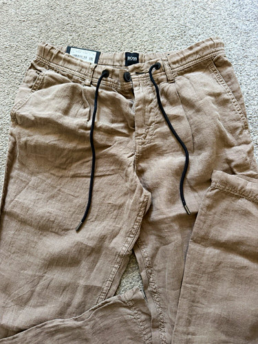 Boss men beige linen - men’s,