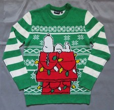 Snoopy Christmas Jumper Fair Festive Knit Sweater Size XL 