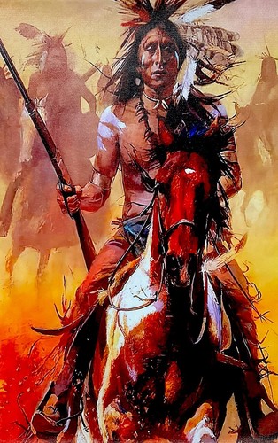 Native american canvas - american.,