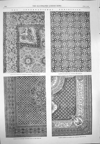 Original old antique print - old,