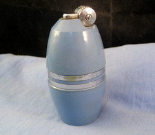 NICE STYLISH VINTAGE KITSCH TABLE LIGHTER BLUE POPPELL RETRO FUNKY