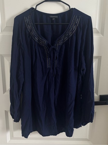 Lane bryant navy peasant - bryant,