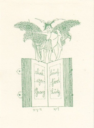 Exlibris bookplate klischee - exlibris,