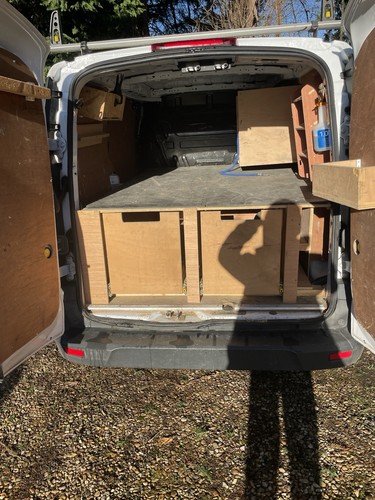 Van racking storage slide - van,