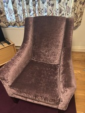 Purple Velvet Armchair From Marks And Spencer. Excellent Condition.
