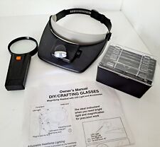 DIY/Crafting Magnifying Spectacles Glasses Dual Magnifier LED & 6 Lenses FREEPOS