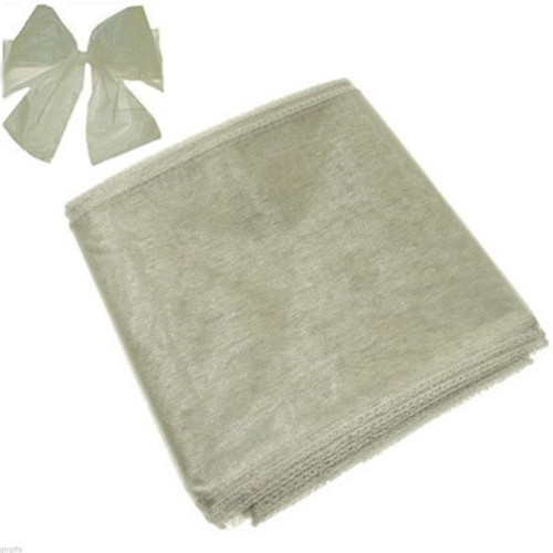 Silver organza chair bows pack - silver,