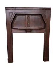 Reclaimed Oak Antique Living Room Fire Surround - Vine and Grape Detailing