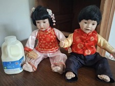 twin chinese porcelain dolls