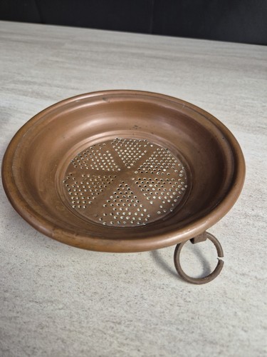 Vintage copper strainer bowl - vintage,