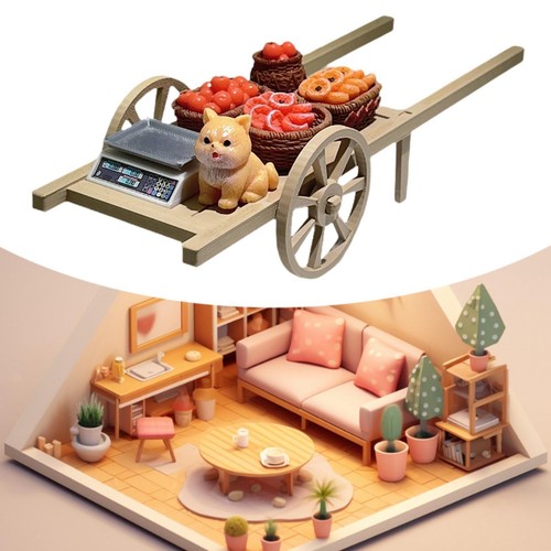 Miniature vegetable cart model - vegetable,