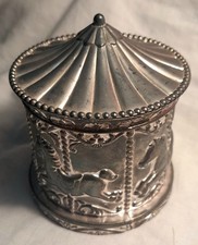 Vintage Silver Plated Carousel