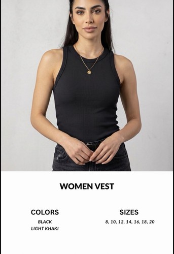 Women ribbed vest round - women,