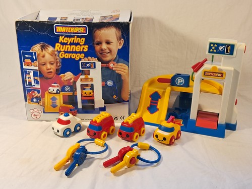 Retro matchbox keyring runners - keyring,
