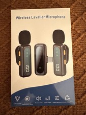 Dralud 2 Pack Wireless Lavalier Microphone with Magnetic Clip For iPhone/Android