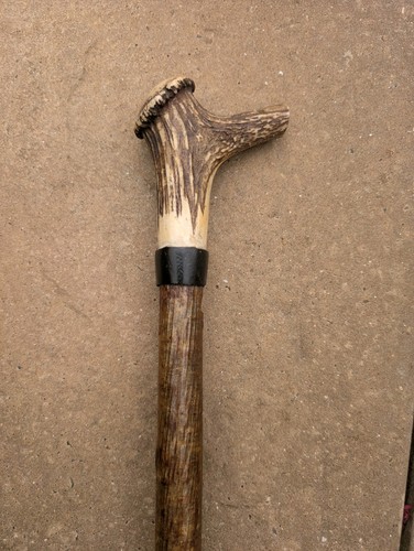 Antler crown handle - handle, wooden