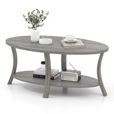 Oval Coffee Table 2-Tier