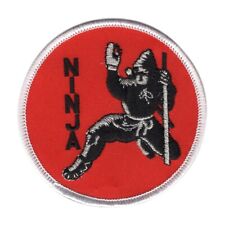 Martial Arts Embroidered Badge - Red Ninja Gi Patch Uniform Suit