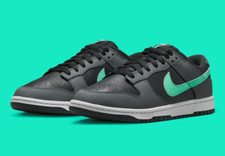 Nike Dunks Low Retro Iron Grey Black White Green Glow UK 10 BNIB