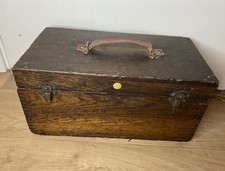 Antique Wooden Tool Box Chest-