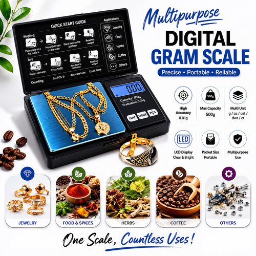 Digital scales 01g 500g - scales,