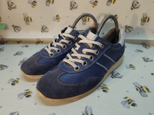 Ecco Mobile II Blue Leather Lace Up Sneaker Shoes Womens Size UK 7 EU 40