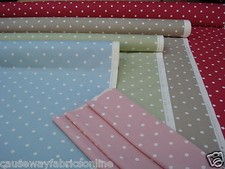 Curtain Fabric Dotty Red Green