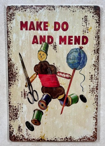 Make and mend metal sign - do,