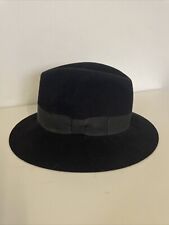Indiana Jones Wool Black Fedora Hat 2006 Lucas Film Headwear Collection Medium